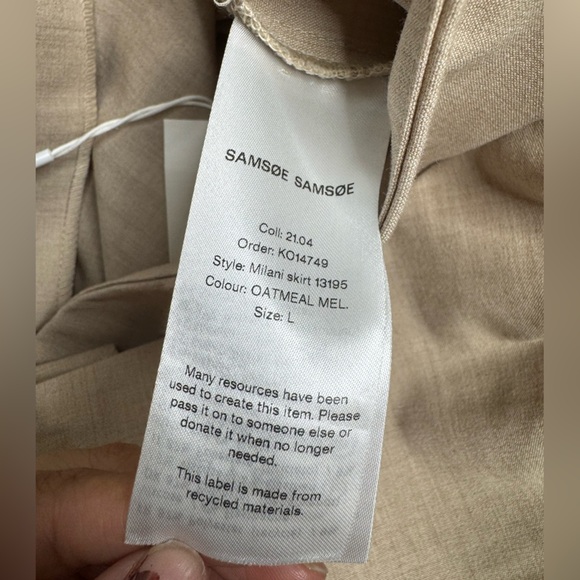 Samsoe Samsoe Milani Khaki Wrap Skirt NWT - Picture 10 of 13